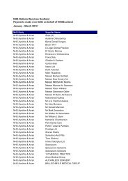 Payments made over £25k on behalf of NHSScotland January - March 2012