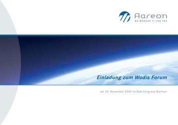 Einladung zum Wodis Forum - Aareon Kongress