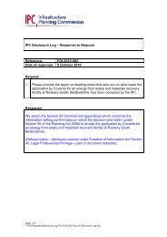 IPC Disclosure Log – Response to Request Reference: FOI-2010 ...