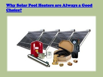 How easily solar pool heaters work