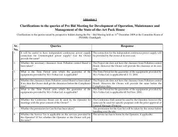 Clarifications to the queries of Pre Bid Meeting for Development of ...