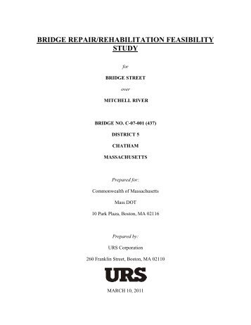 BRIDGE REPAIR/REHABILITATION FEASIBILITY STUDY