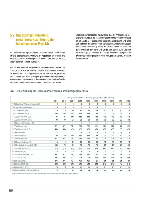 Ermittlung des langfristigen Kapazitätsbedarfs 2011