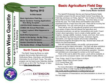 Spring 2012 - (Collin County) Master Gardener Association