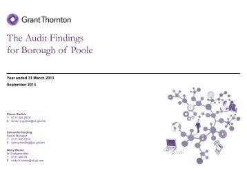 The Audit Findings for Borough of Poole