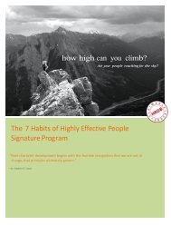 The 7 Habits of Highly Effective People Signature Program