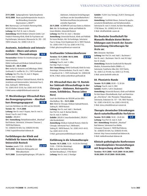 Ärzteblatt November 2008 - Ärztekammer Mecklenburg-Vorpommern