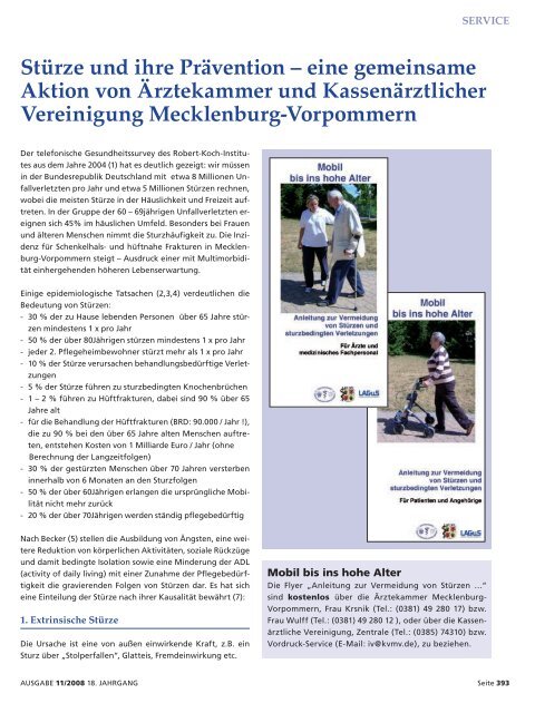 Ärzteblatt November 2008 - Ärztekammer Mecklenburg-Vorpommern