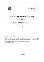 Komunikat INFORMACJA ADRESOWA PARTIN EANCOM 97/EDIFACT D.96A Wersja 1