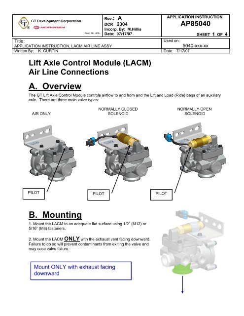 AP85040 - GT Development Corporation