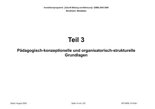 Teil 1 Inhaltsverzeichnis und Einleitung - Ganztagsschulen