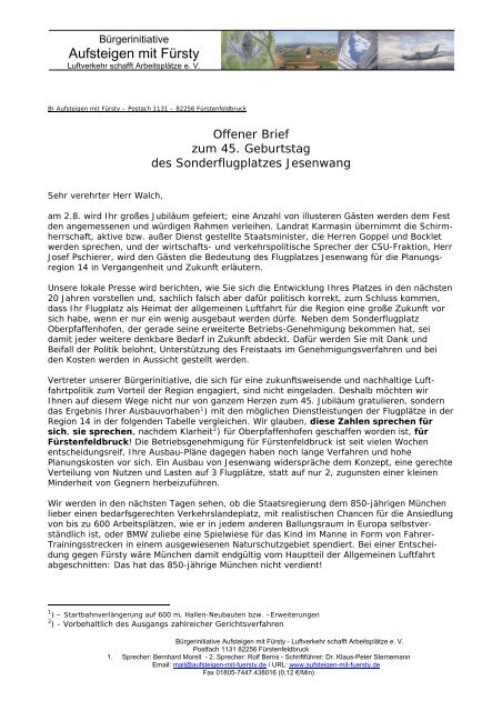 Download Offener Brief an Herrn Walch - BÃ¼rgerinitiative Aufsteigen ...