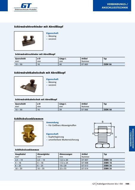 Kabelgarnituren - GT Elektrotechnische Produkte GmbH