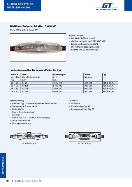 Kabelgarnituren - GT Elektrotechnische Produkte GmbH