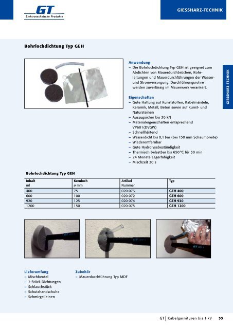 Kabelgarnituren - GT Elektrotechnische Produkte GmbH