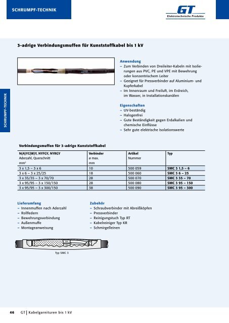 Kabelgarnituren - GT Elektrotechnische Produkte GmbH