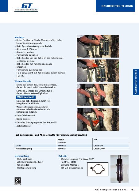 Kabelgarnituren - GT Elektrotechnische Produkte GmbH