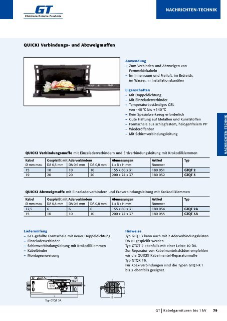 Kabelgarnituren - GT Elektrotechnische Produkte GmbH