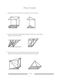 10. Prisma, Pyramide, Kegel und Zylinder