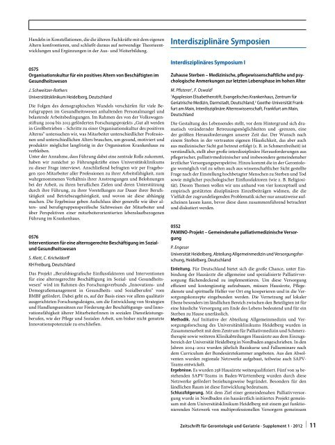 Alternsforschung: Transnational und translational Gemeinsamer ...