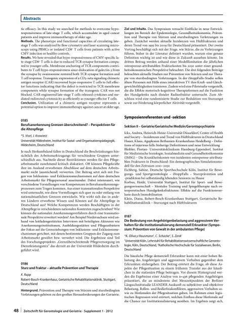 Alternsforschung: Transnational und translational Gemeinsamer ...