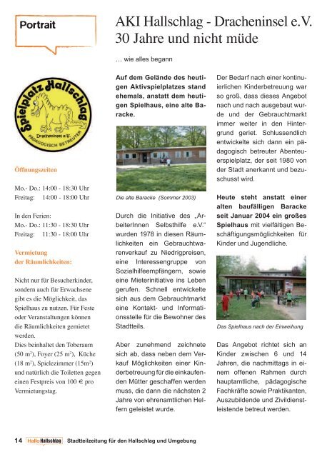 Hallo Hallschlag - Stadtteilzeitung Nr. 1, April 2010 (PDF