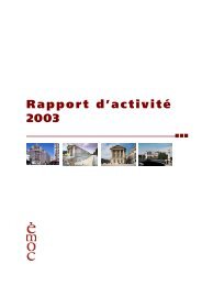 Rapport d’activité 2003