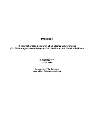 Protokoll Abschnitt 1