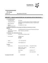 Sicherheitsdatenblatt GTL Diesel - Shell