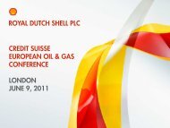 royal dutch shell plc credit suisse european oil & gas conference ...