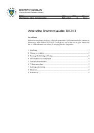 Arbetsplan Bromstensskolan 2012/13
