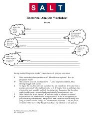 Rhetorical Analysis Worksheet