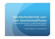 Geschlechtsidentität und/ oder Geschlechtsdiffusion