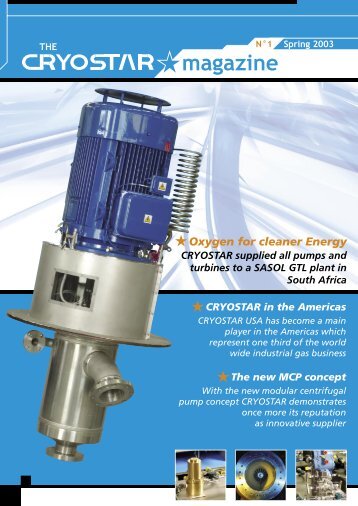 Oxygen for cleaner Energy - Cryostar