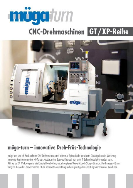 CNC-Drehmaschinen GT/XP-Reihe - Muega Werkzeugmaschinen ...