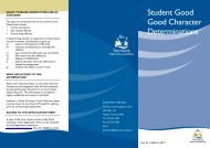 Student Good Good Character Determinations