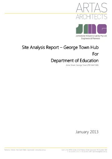 Site Analysis Report – George Town Hub For Department of Education