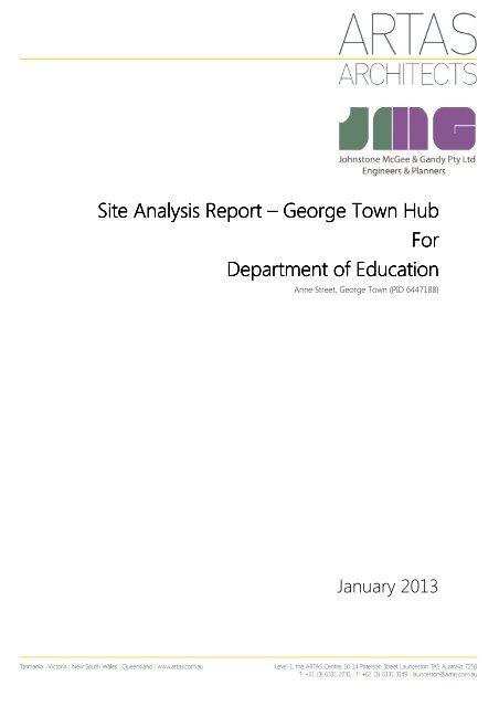 Site Analysis Report – George Town Hub For Department of Education