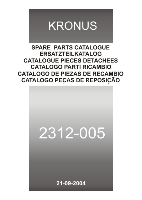 spare parts catalogue ersatzteilkatalog catalogue pieces detachees ...