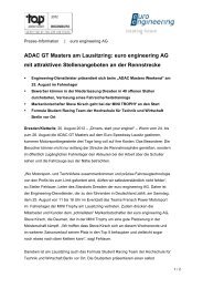 ADAC GT Masters am Lausitzring - euro engineering AG