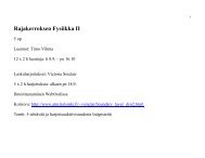 Rajakerroksen Fysiikka II