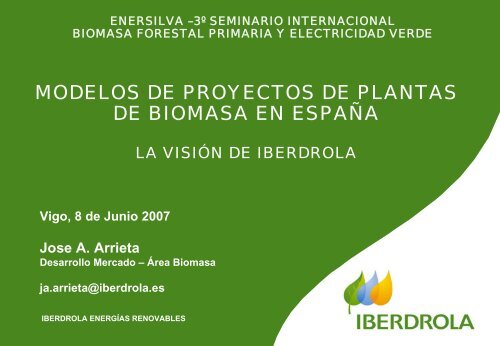 MODELOS DE PROYECTOS DE PLANTAS DE BIOMASA EN ESPAÑA