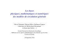 Les bases physiques, mathÃ©matiques et numÃ©riques des ... - IPSL