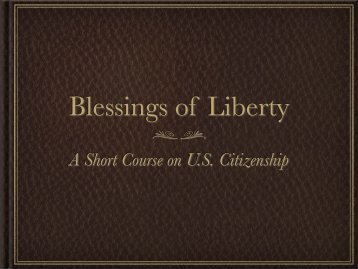 Blessings of Liberty