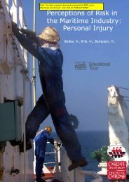 Perceptions of Risk in the Maritime Industry Personal Injury