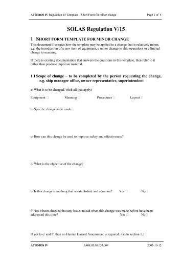 SOLAS Regulation V/15