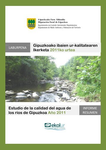 Estudio de la calidad del agua de los rÃ­os de Gipuzkoa