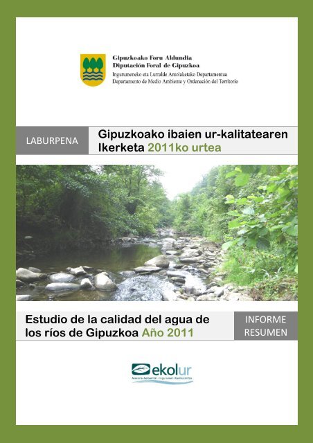 Estudio de la calidad del agua de los rÃ­os de Gipuzkoa