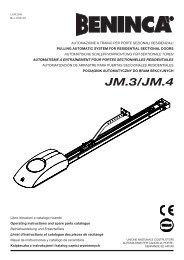 Betriebsanleitung BENINCA Jim 3 PDF - GARAGENTORPROFI24.de