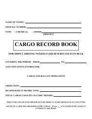 CARGO RECORD BOOK